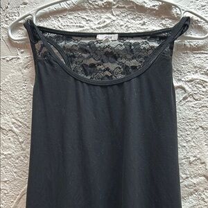 Elegant Black Lace Trim Top